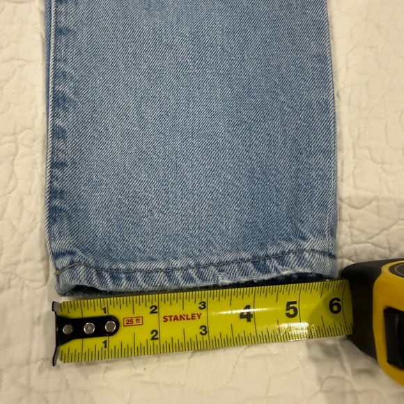 Madewell /Women’s Light Blue Distressed Straight Leg Jeans/ THE MOMJEAN /Size 27 - Picture 9 of 14